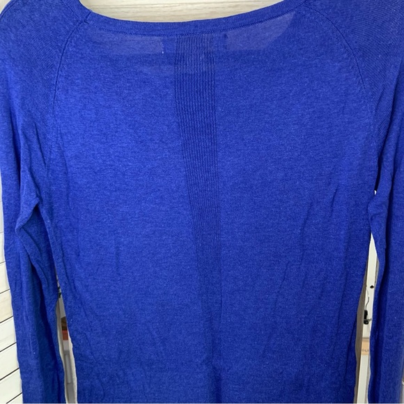 Kaisley Deep Vibrant Blue Long Sleeve High Low Long Sleeve Shirt Mini Dress XS - Picture 7 of 10